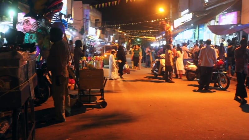 VV Puram is famous for its vegetarian street food.