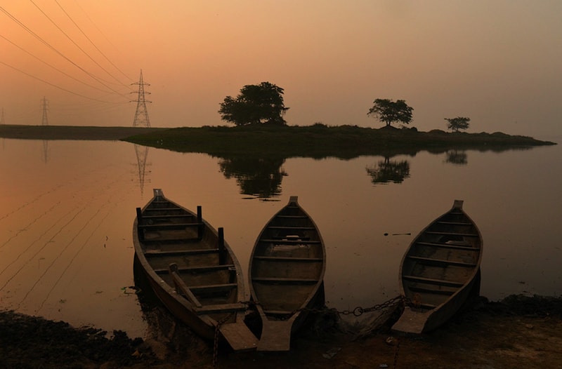 Sunset at Deepar Beel, Guwahati