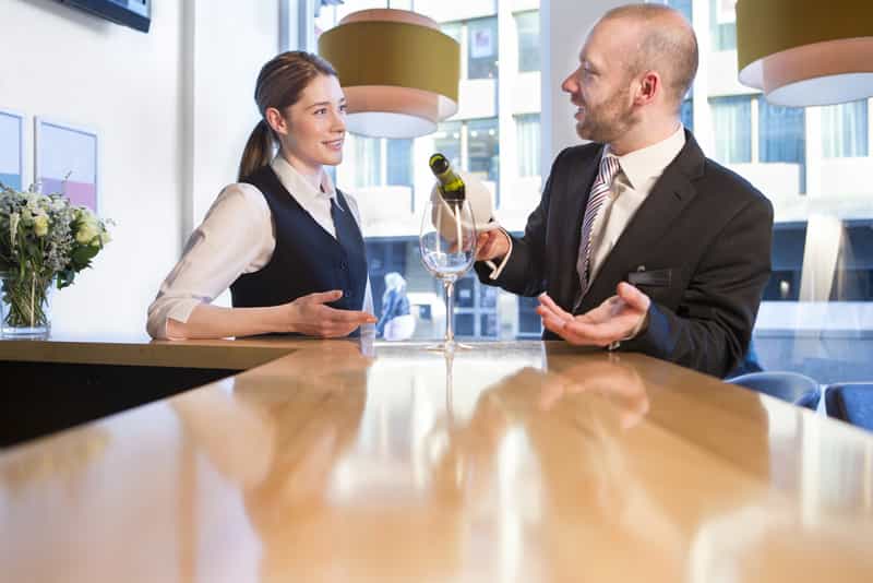 Man Friendly with Hotel Staff