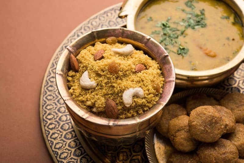 Daal Baati Churma during Jaipur Makar Sankranti