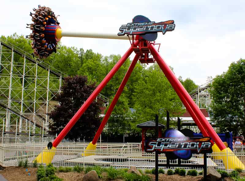 A thrilling ride at the Great Escape Water Park