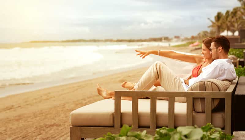 Couple Relaxing at a Resort