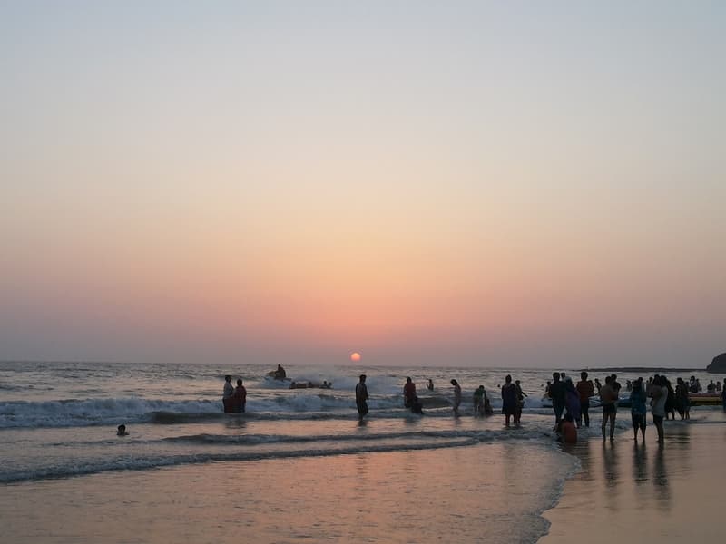 People enjoying themselves at the Alibaug beach