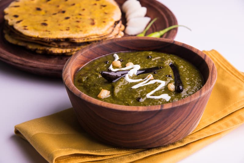 Sarso da Saag, Makke di Roti