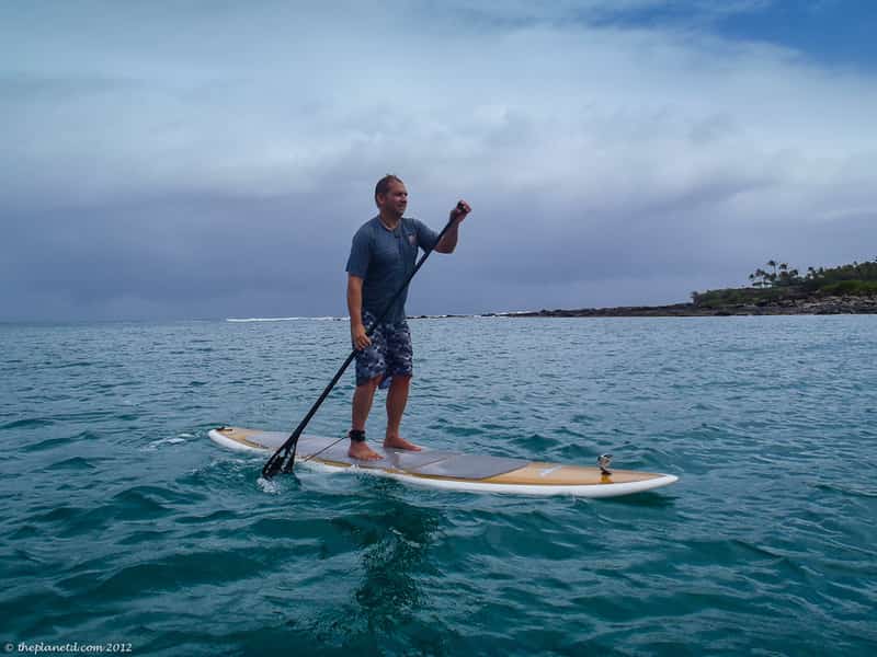 Stand-up paddling done over still waters