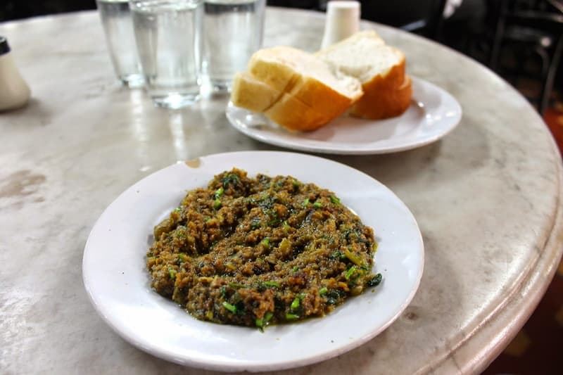 The famous Kheema Pav at Olympia Coffee House