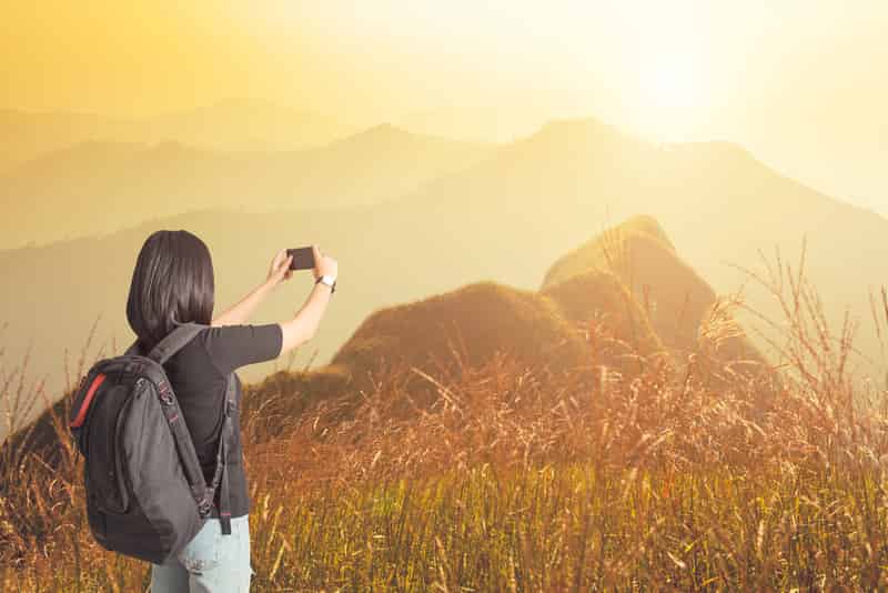 Traveler Clicking Pictures