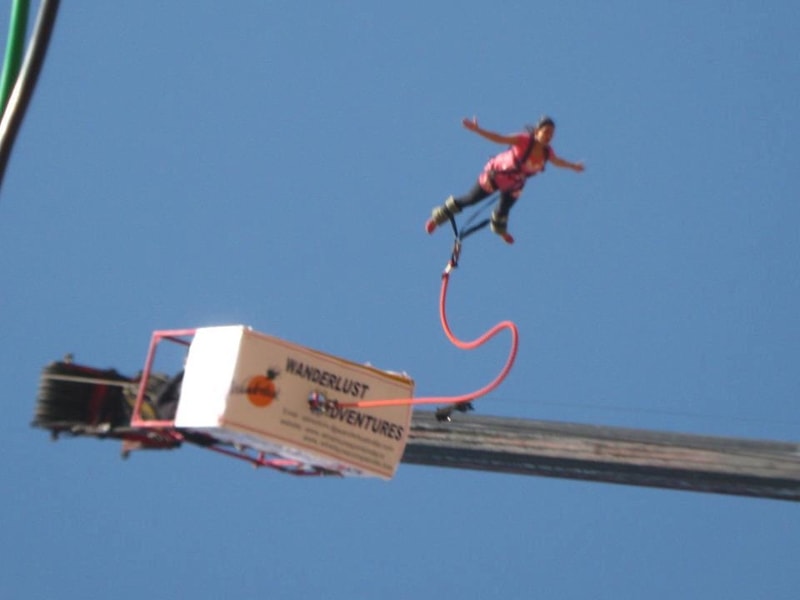Bungee jumping at Wanderlust Adventure Sports