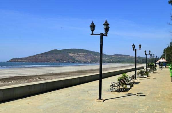 The Kondivali beach promenade in Shrivardhan.