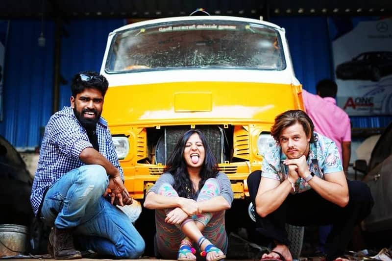 The Trio With Their Van