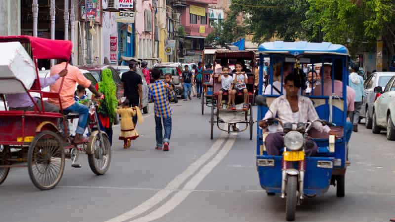 The auto rickshaw tour enroute