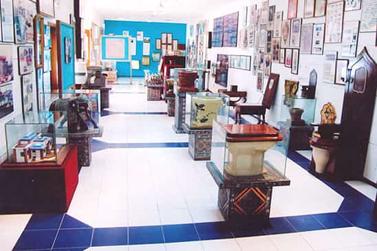 The famous toilets on display in the Museum