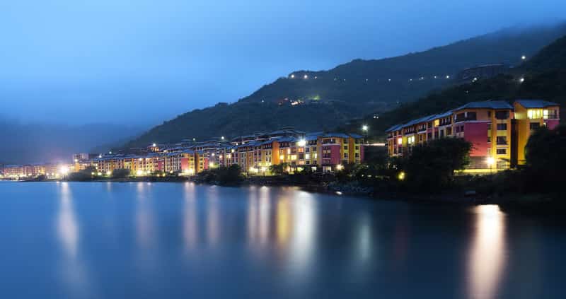 The lakeside view of Lavasa 