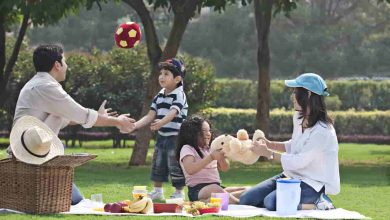 Parents Enjoying with Children