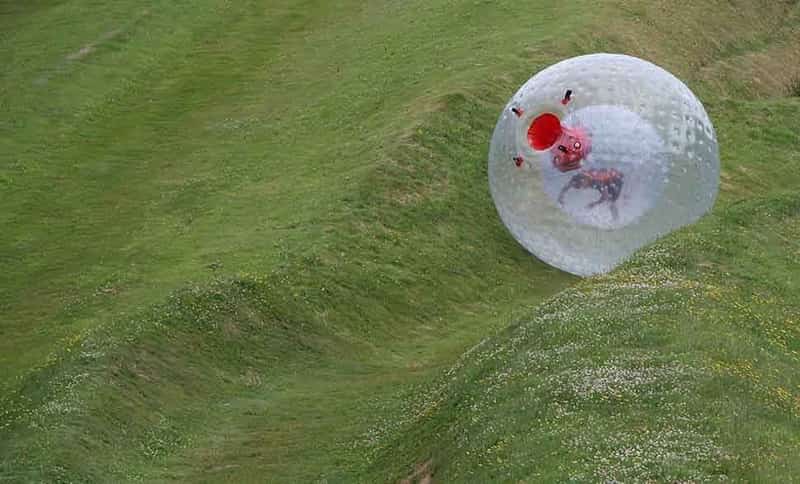Zorbing in Solang Valley