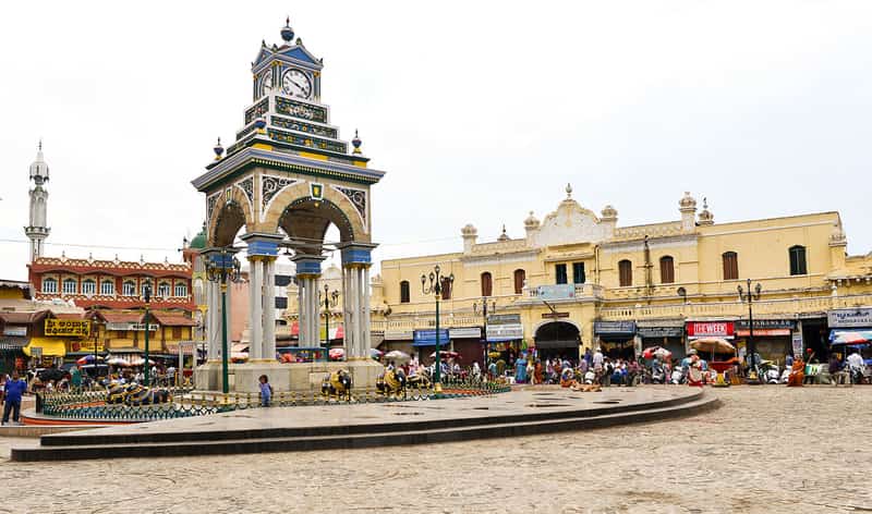 Chikka Gadiyara Clock Tower in Devaraja Market, Mysore