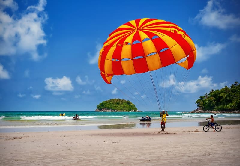 Parasailing on a Beach in Goa