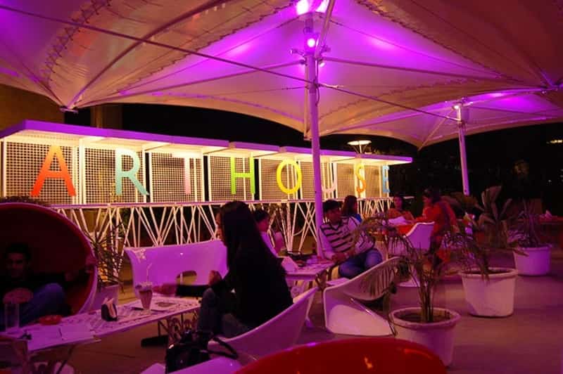 Patrons at the Mocha Art House
