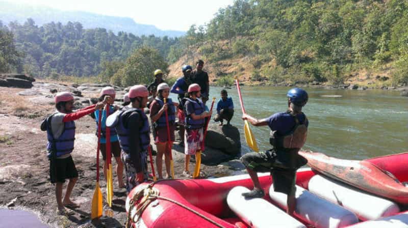 Patrons readying to try their hand at whitewater rafting