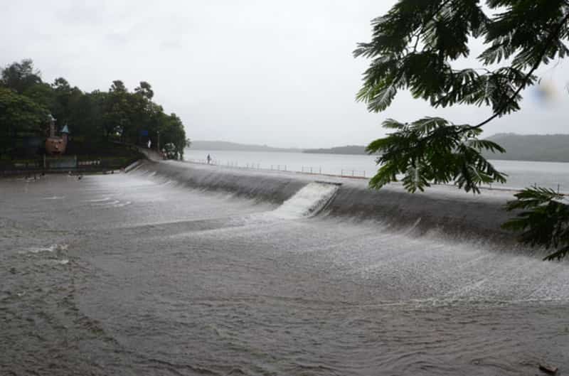 The Vihar lake overflowing during the monsoons