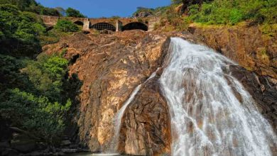 One of the famous waterfalls in Goa- Dudhsagar