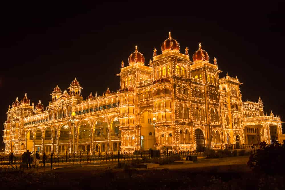 Mysore Palace at night