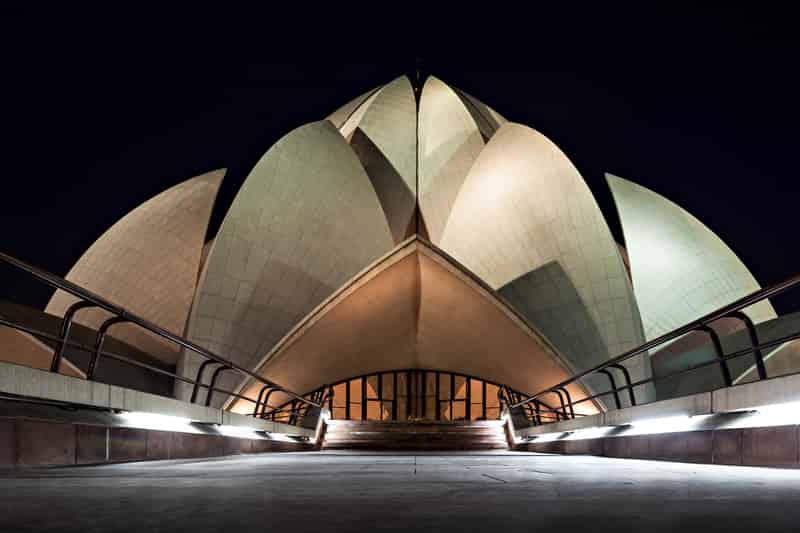 The famous Baha’i House in Delhi