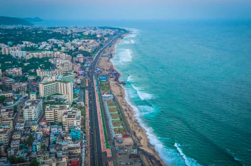 Aerial view of RK beach