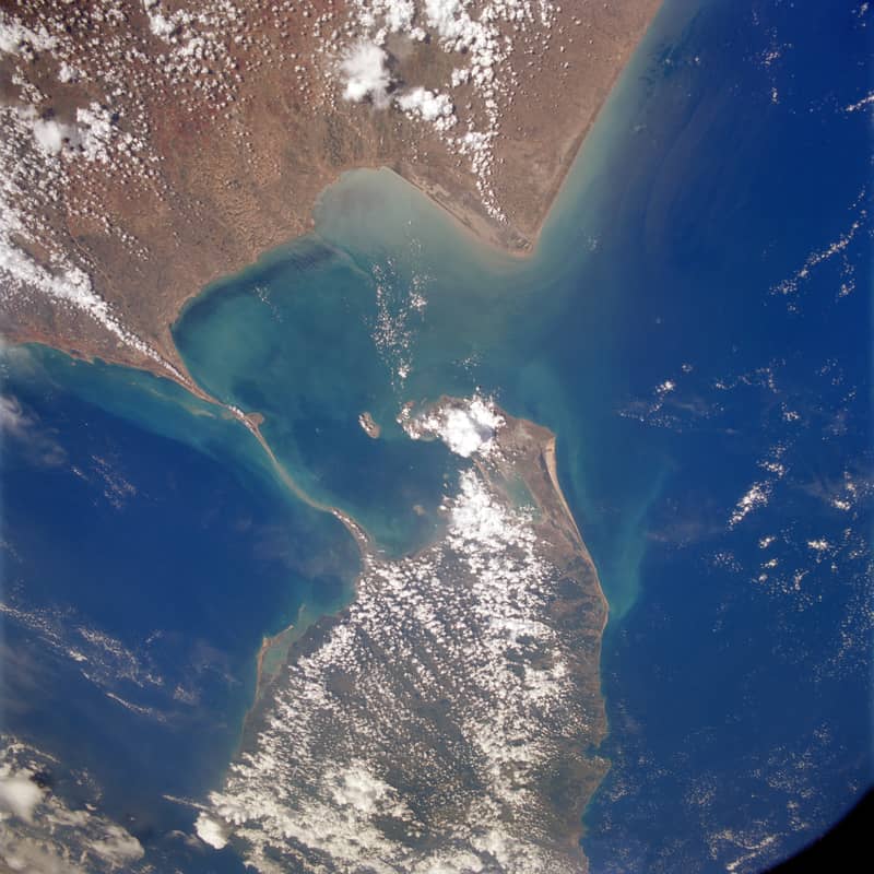 NASA image of Adam’s Bridge