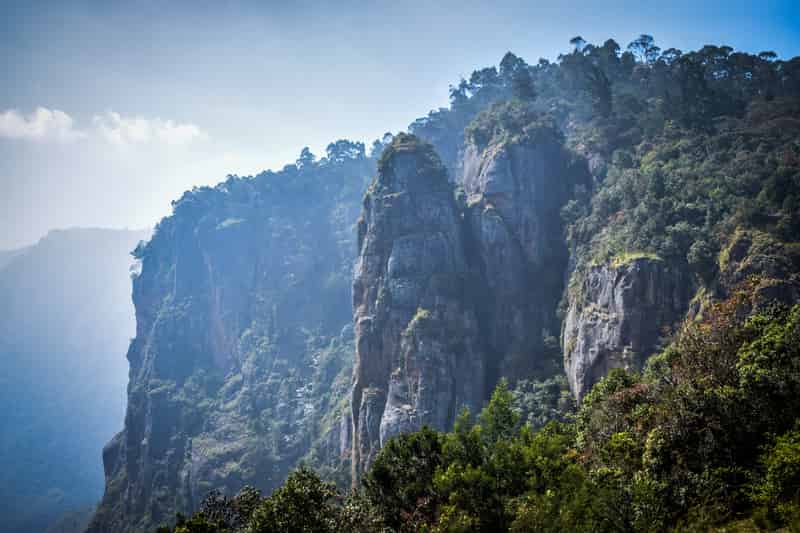 Pillar Rocks seen from a distance