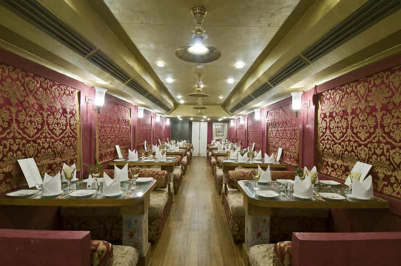 Dining The lounge in Palace of Wheels