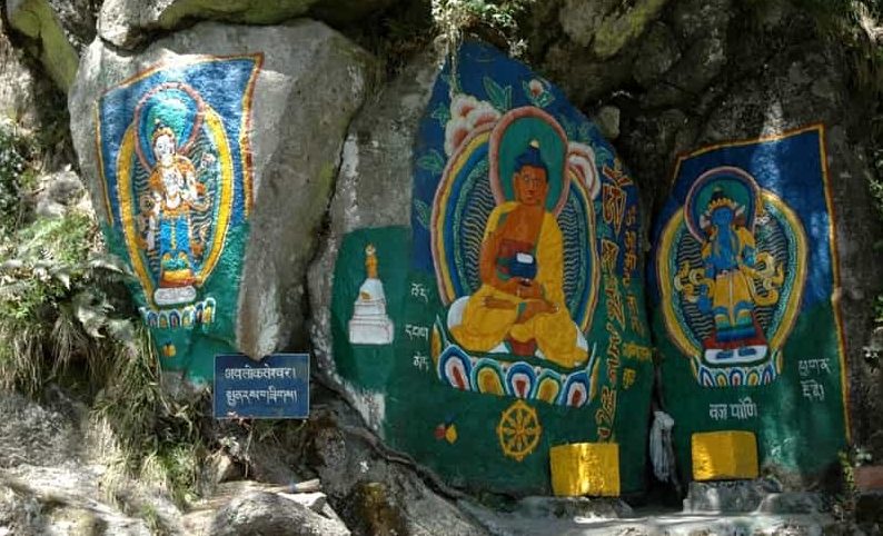 Tibetan Rock Paintings at Garam Sadak