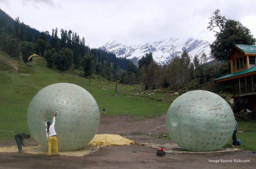 Snow zorbing