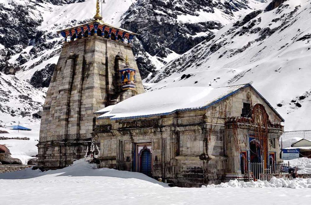 The famous Kedarnath Temple is known for its arduous pilgrim treks.