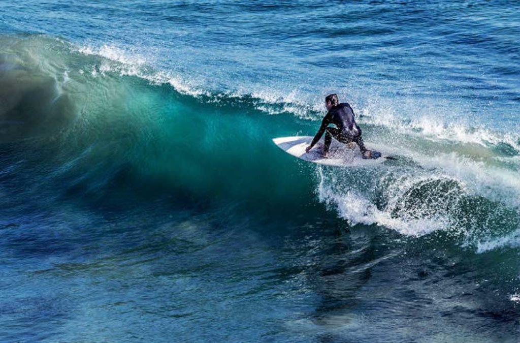 Surfing in India at Mahabalipuram