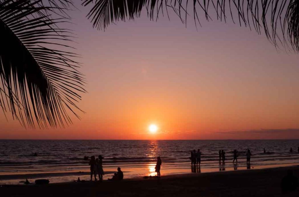 Experience the golden hour at the Baga Beach