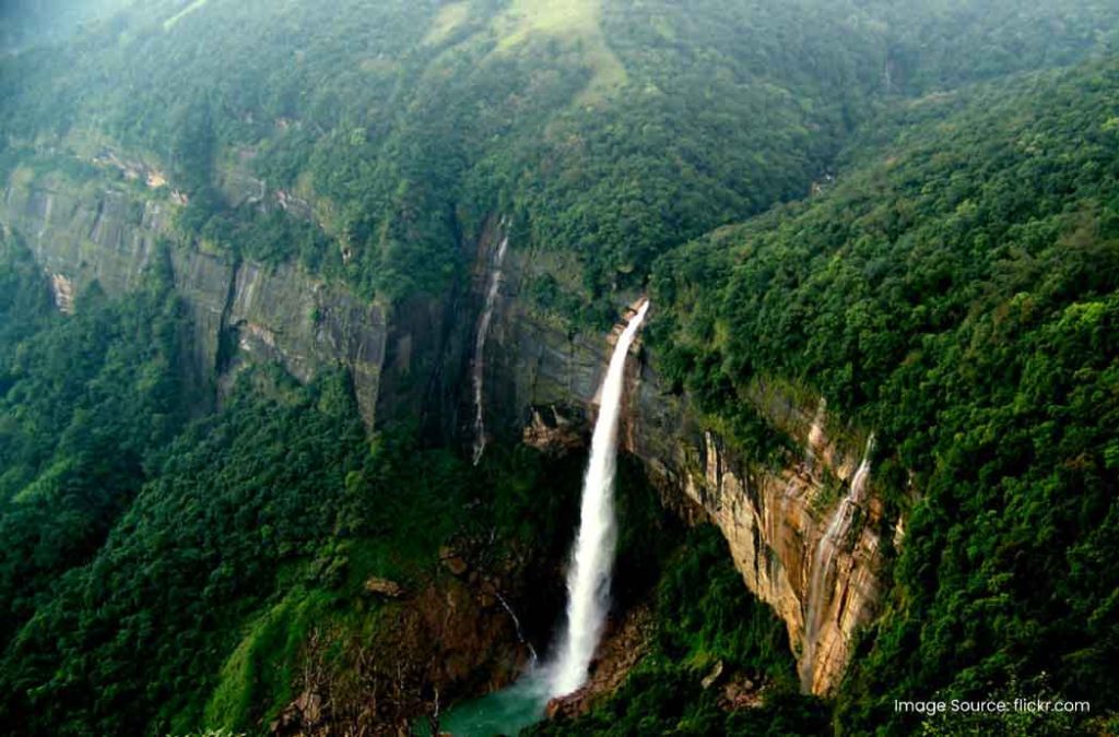 Nohkalikai Falls is one of the best places to visit in Cherrapunjee.
