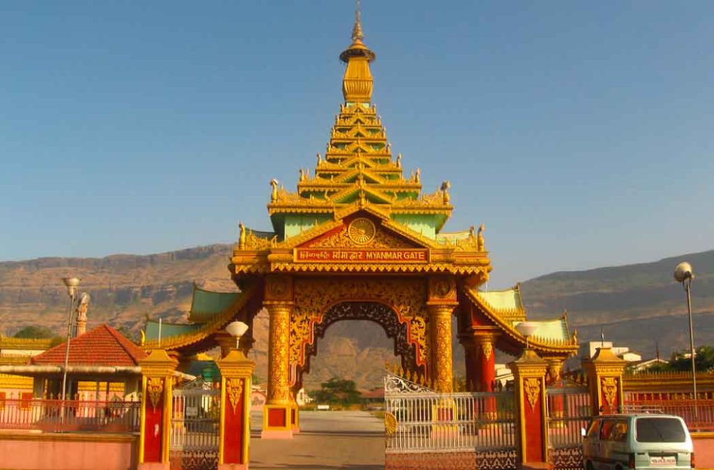 Myanmar Gate at the entrance of Vipassana Meditation Centre is one of the picturesque places to visit in Igatpuri.