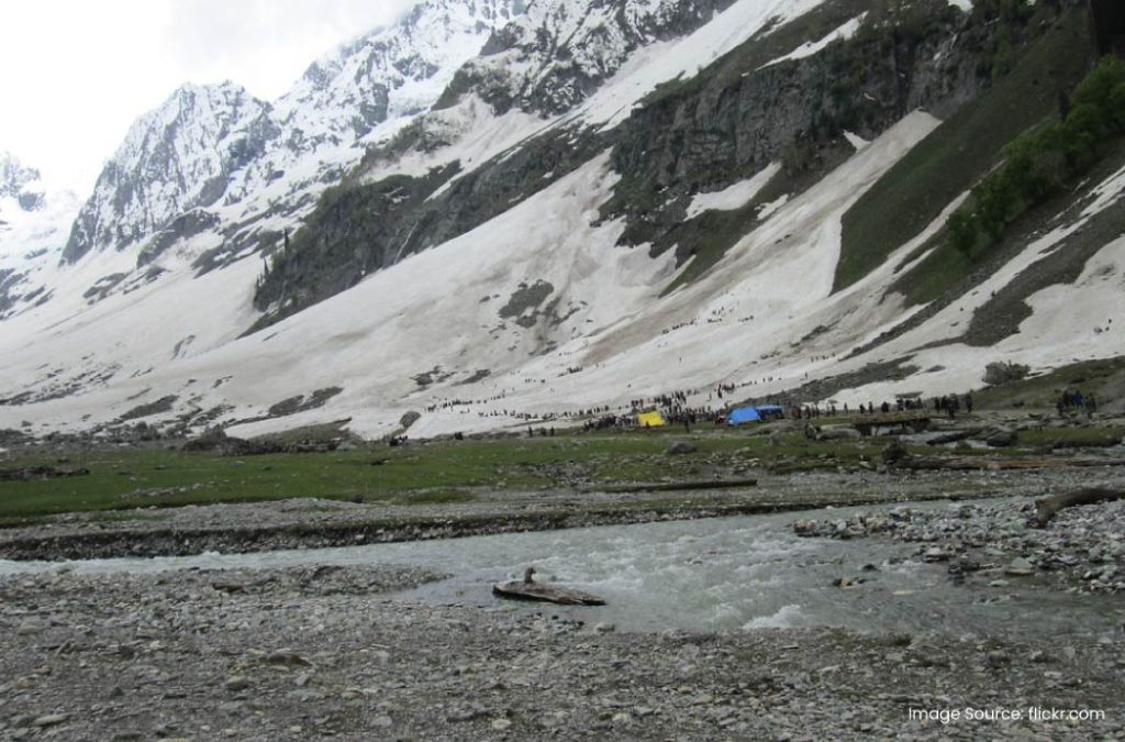 Thajiwas Glacier is one of the serene  places to visit in Sonamarg.
