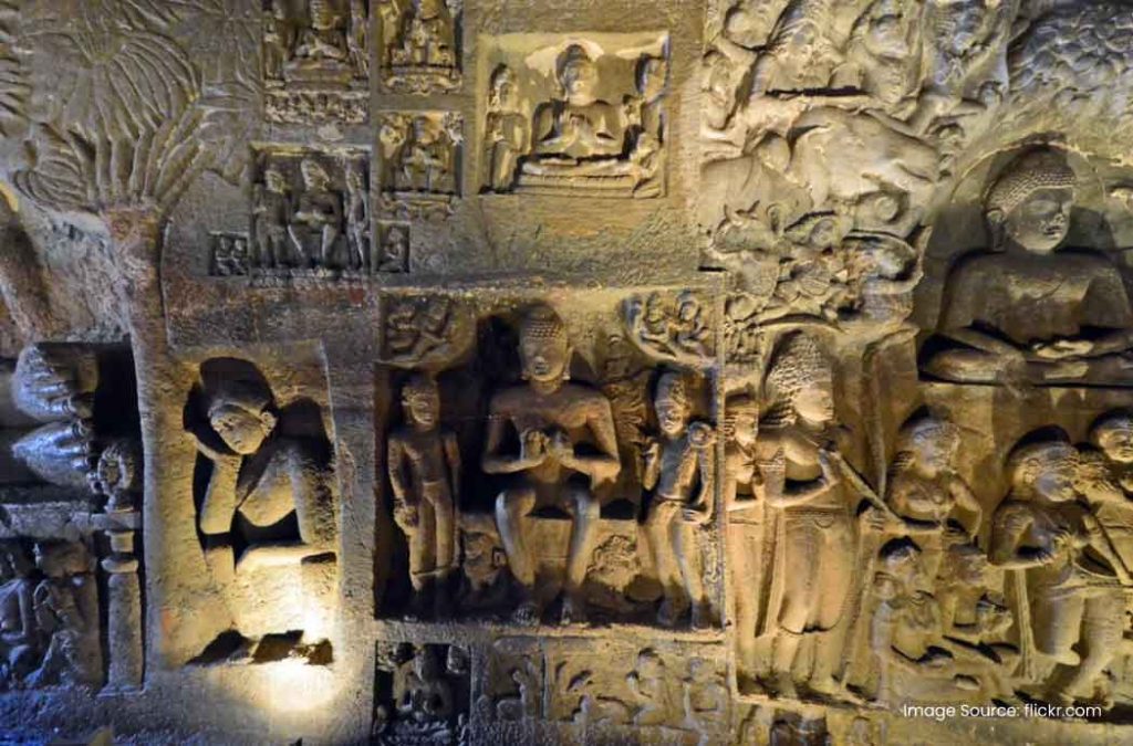 Witness beautiful carvings on Ajanta Caves