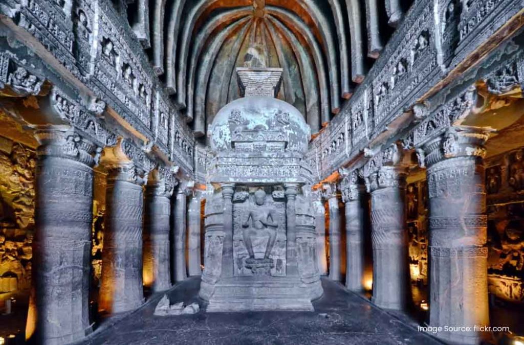 Ajanta Caves site is a UNESCO World Heritage Site located in Maharashtra.